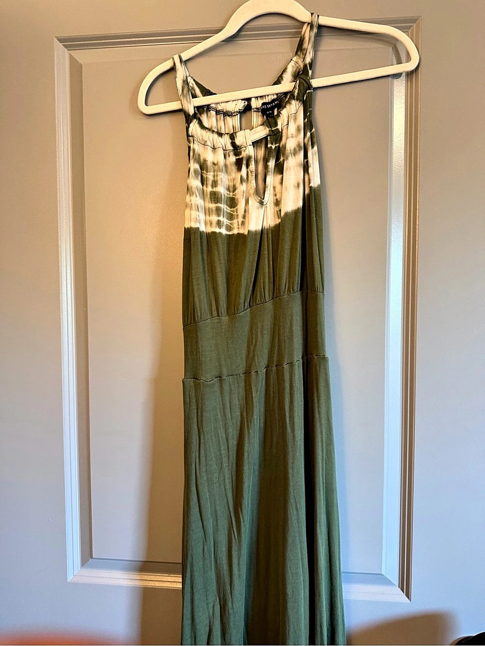 Lane Bryant Tie-Dye Maxi Dress Green & White Size 14/16 Like New